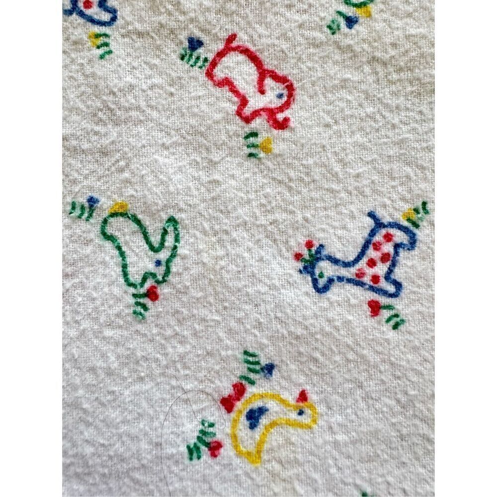 Vintage baby blanket unisex swaddle burp cloth fabric material animal duckling p